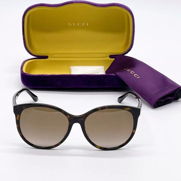 Sale! New Gucci Women's 56mm Havana Brown Sunglasses! - Picture 3 of 6